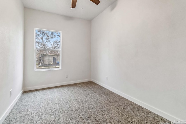 1206 W Hein Rd, San Antonio, TX 78220 - empty room featuring ceiling fan, baseboards, and carpet flooring