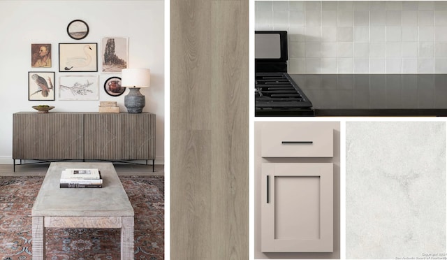 kitchen featuring dark wood-type flooring