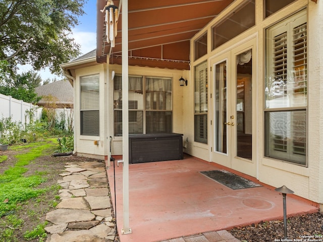 view of patio with french doors