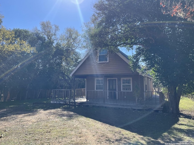 exterior space with covered porch