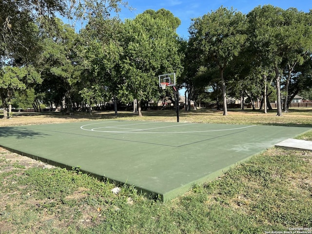 view of basketball court