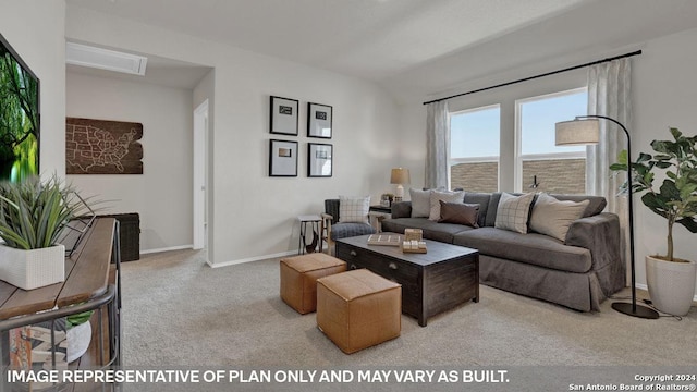 view of carpeted living room