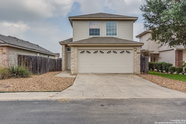 front facade featuring a garage