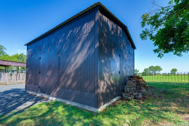 view of home's exterior featuring a rural view