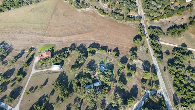 aerial view with a rural view