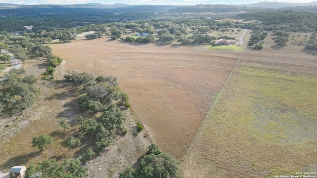 drone / aerial view with a rural view