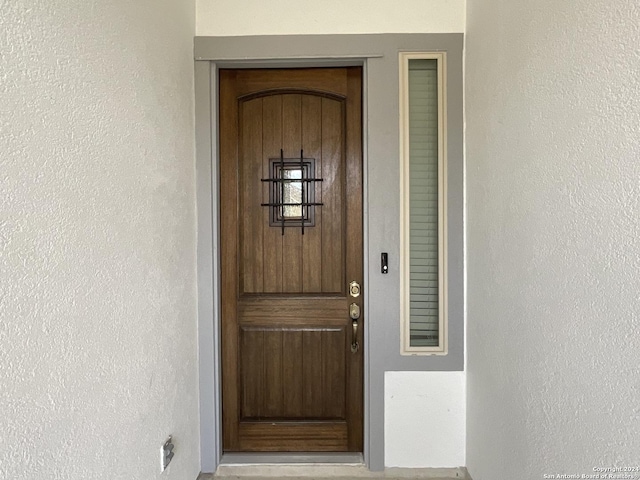 view of doorway to property