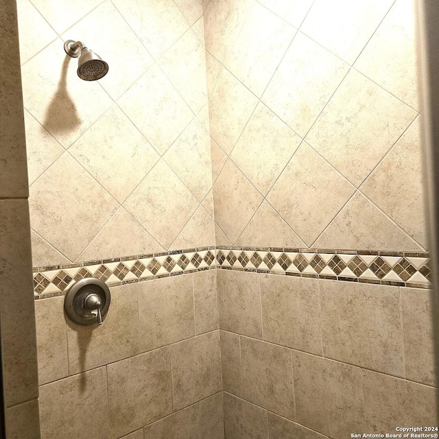 room details with a tile shower