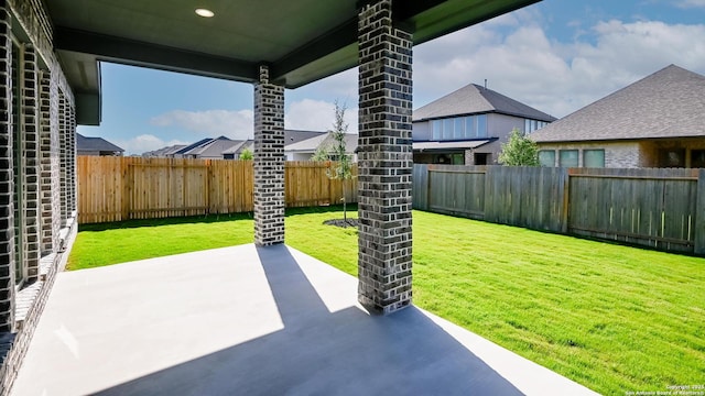view of patio / terrace with a fenced backyard