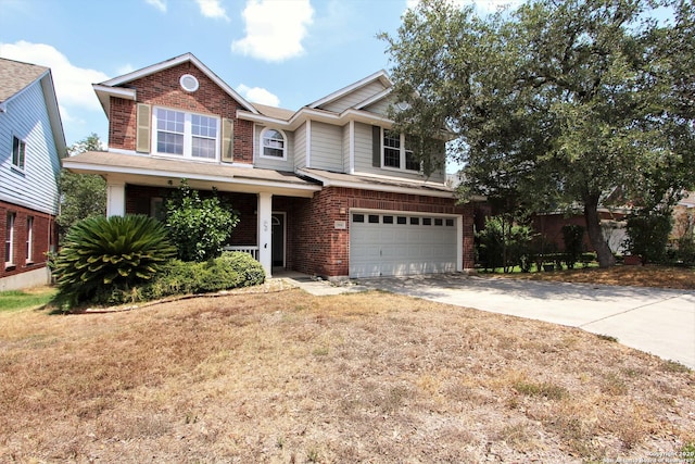 view of front facade with a garage