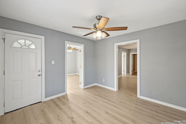 entrance foyer featuring light hardwood / wood-style flooring