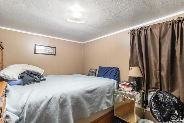 bedroom with a textured ceiling