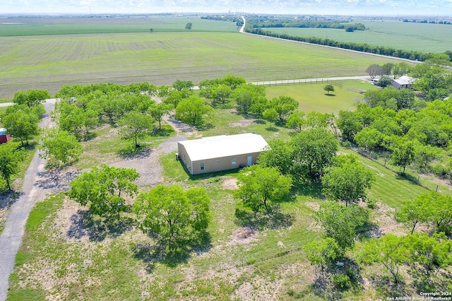 drone / aerial view with a rural view