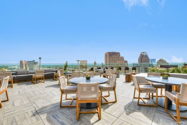 view of patio with outdoor lounge area