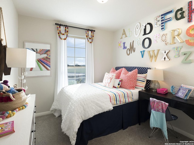 bedroom with carpet floors