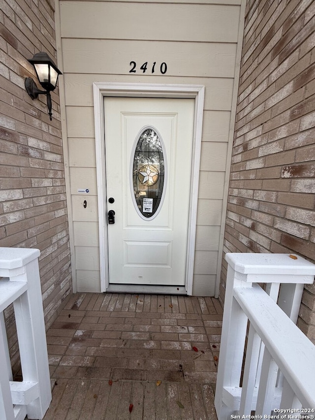 view of doorway to property