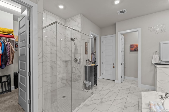 bathroom with walk in shower