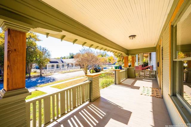 exterior space with a porch