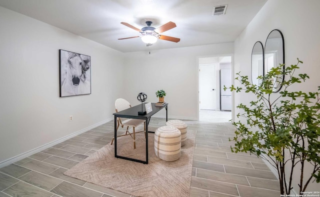 office with ceiling fan