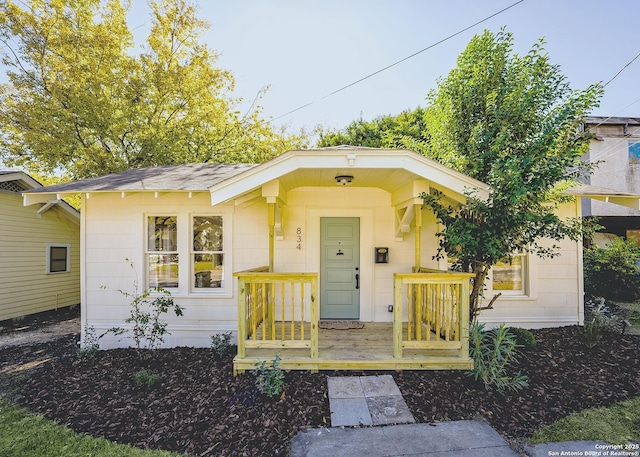 bungalow-style house featuring a shingled roof