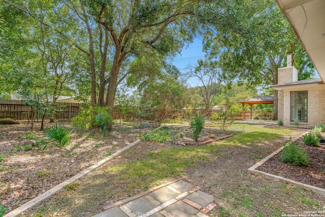 view of yard featuring a gazebo