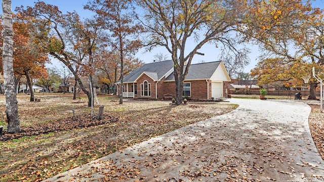 exterior space featuring a garage