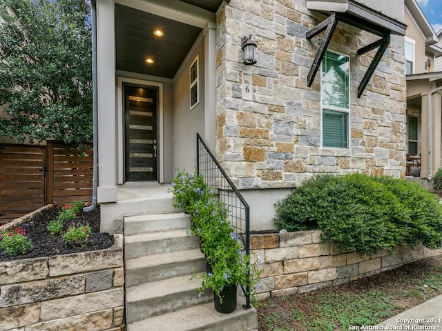 view of doorway to property