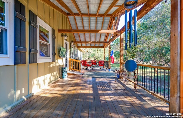 view of wooden terrace