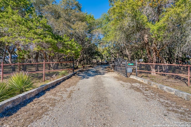 view of street with a gated entry