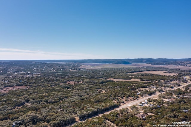 drone / aerial view featuring a mountain view