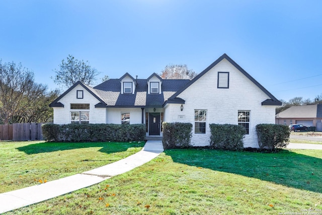 view of front of property featuring a front yard