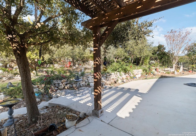 view of patio / terrace with a pergola