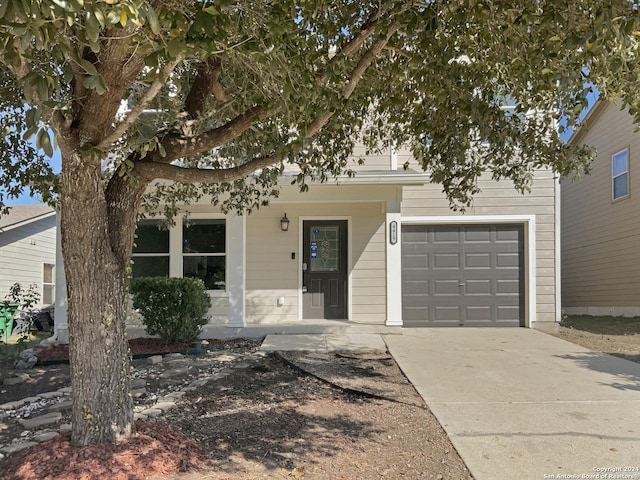 view of front facade with a garage