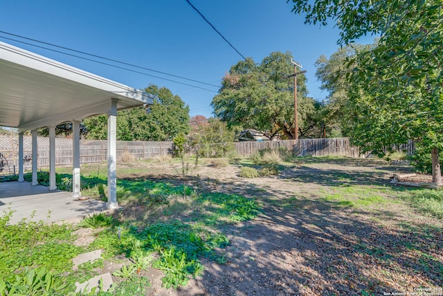 view of yard featuring a patio area