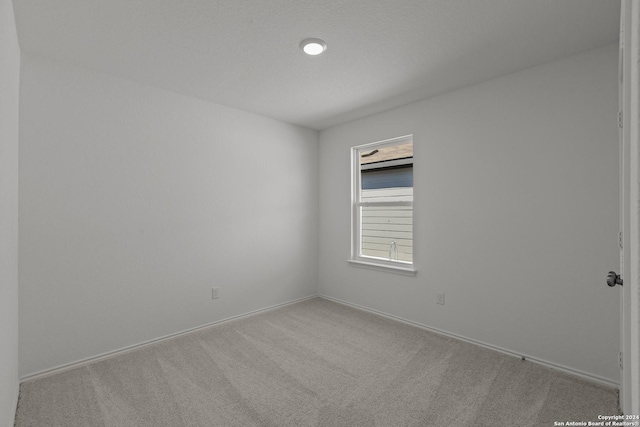 spare room with light colored carpet