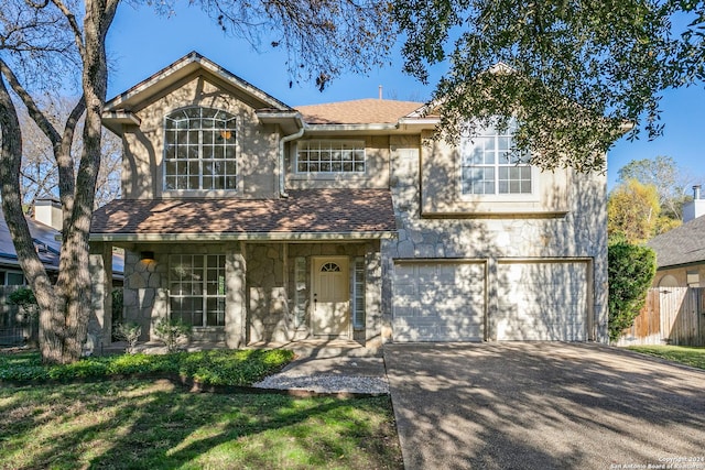 front facade featuring a garage