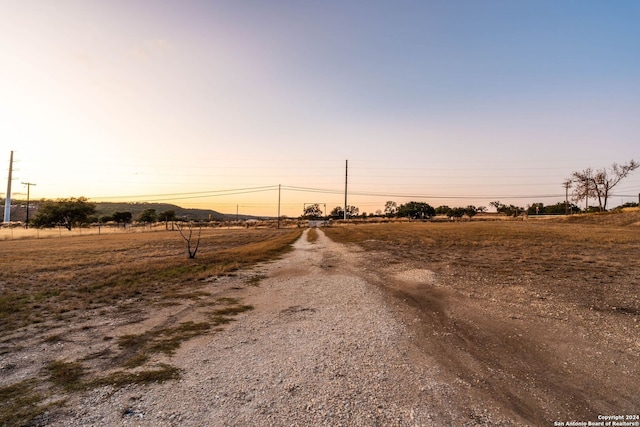 view of street featuring a rural view