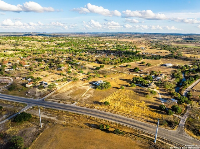 aerial view with a rural view