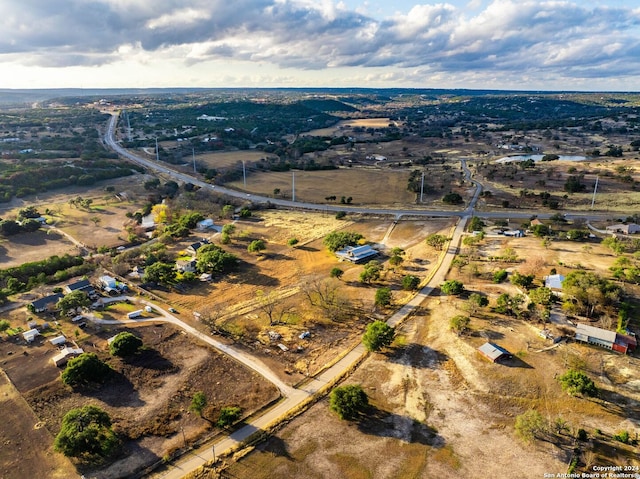 drone / aerial view with a rural view