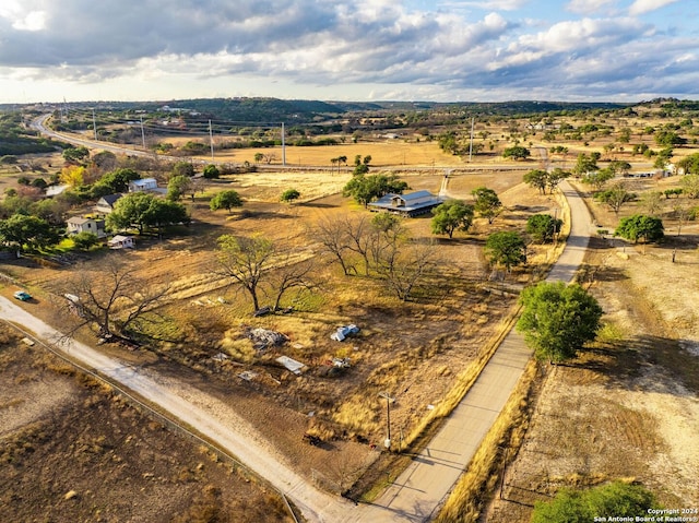 drone / aerial view with a rural view