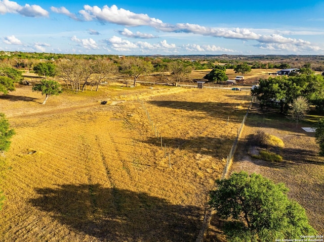 bird's eye view featuring a rural view