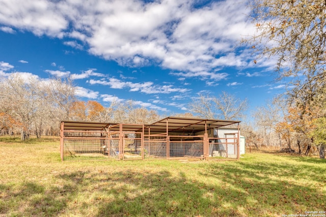 exterior space with an outdoor structure