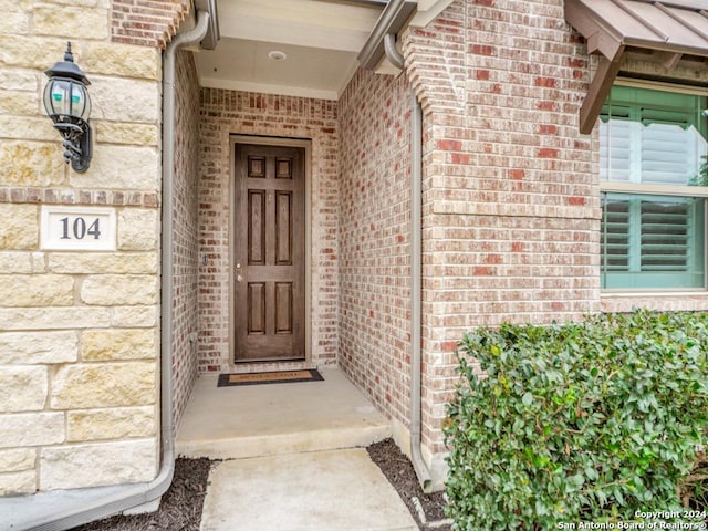 view of doorway to property