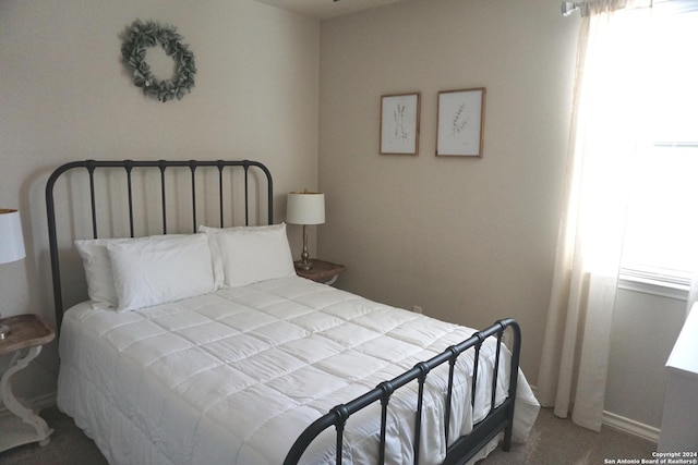 view of carpeted bedroom