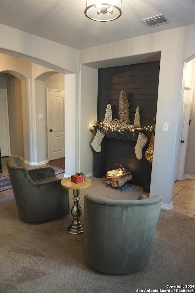 interior space featuring tile patterned floors