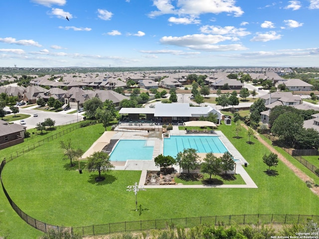 2031 Buckner Pass, San Antonio, TX 78253 - aerial perspective of suburban area featuring a pool