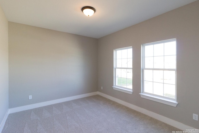 carpeted spare room with a wealth of natural light