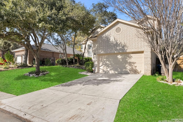 front facade with a front yard