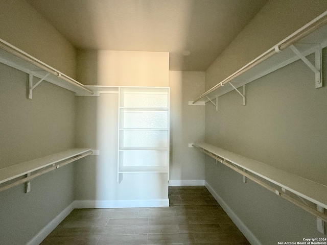 spacious closet with hardwood / wood-style floors