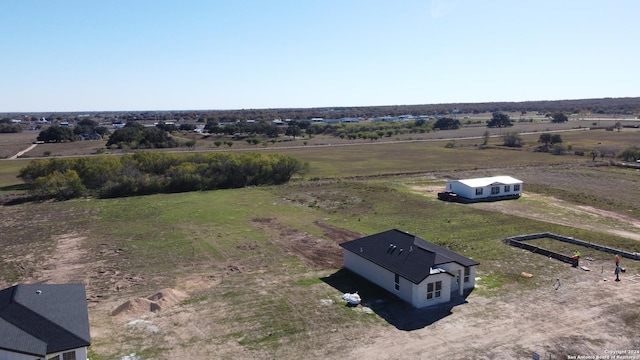 aerial view with a rural view